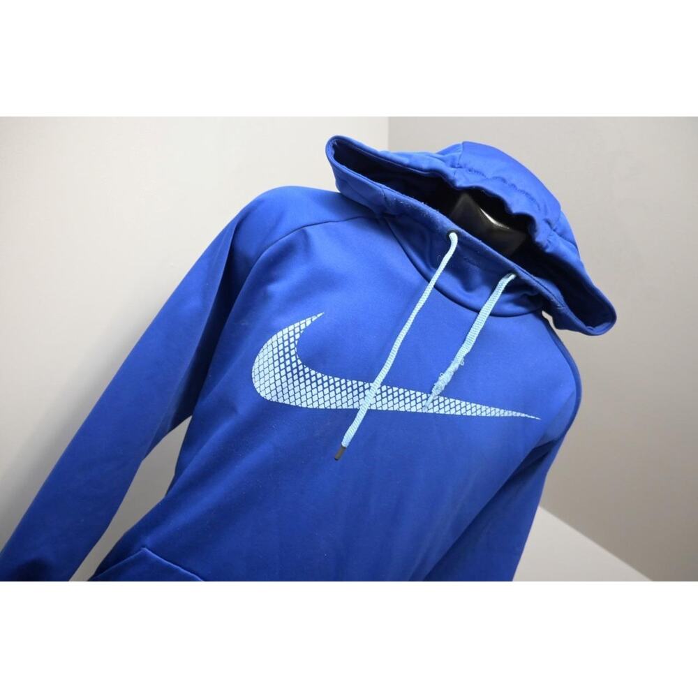 Nike Hoodie Dri Fit Blue Athletic Pull Over Fleece‎ Sweater Mens Size 2XL XXL